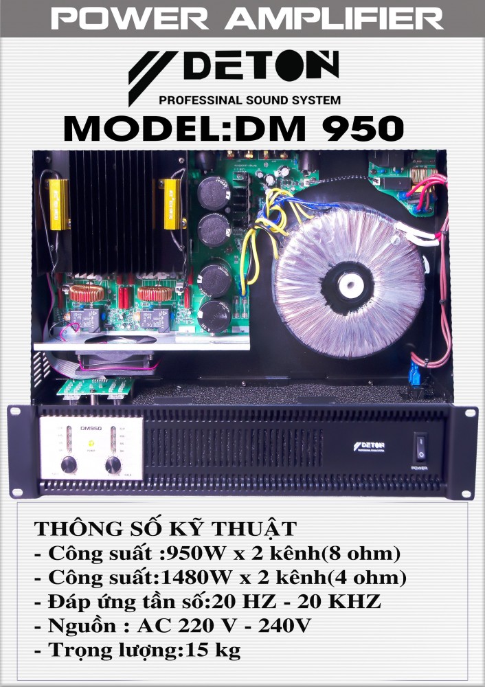 Main Công Suất DETON DM950